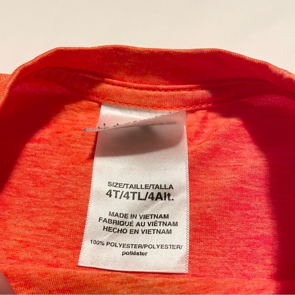 Adidas Kids Shirt Toddler Size 4T Orange Tshirt - Picture 4 of 15